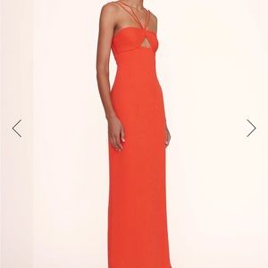 STAUD Gianna Dress Papaya